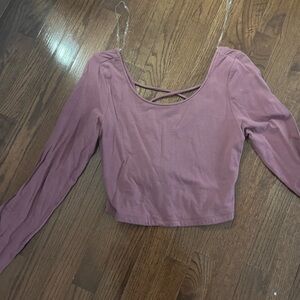 Aeropostale Dusty Rose Long Sleeve Blouse